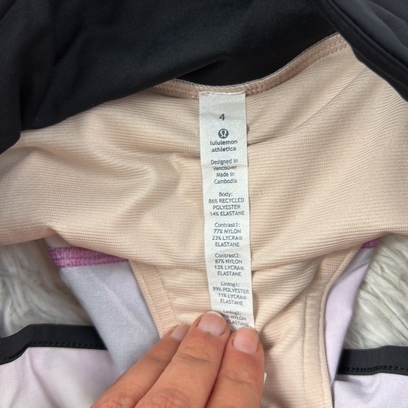 Lululemon Run Times Short *4-way Stretch 4" Blooming Pixie Multi / Black - Picture 3 of 5